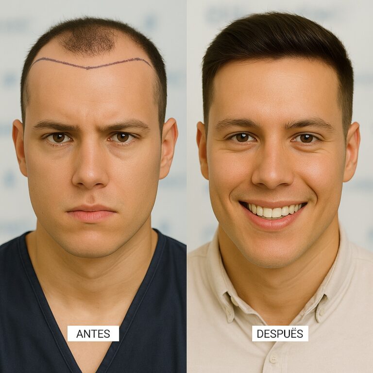 Antes y despues injerto Capilar Malaga