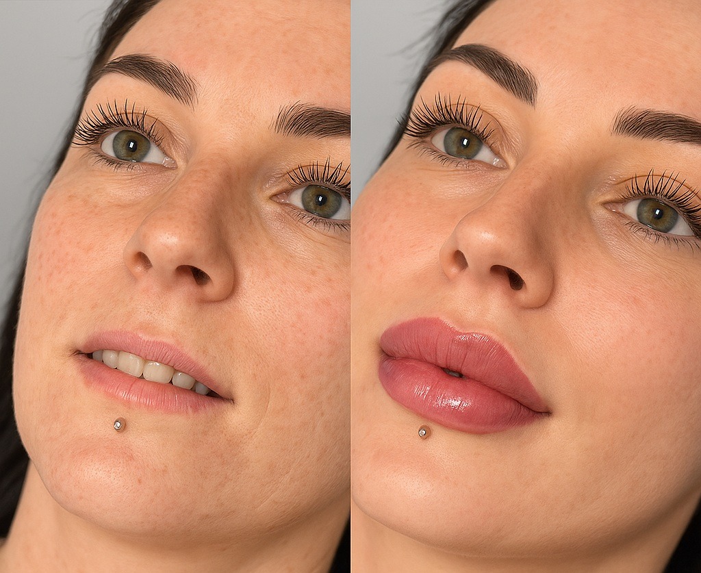 antes y despues aumento de labios en malaga - Labios Rusos - Clinica Medicina estética en Málaga