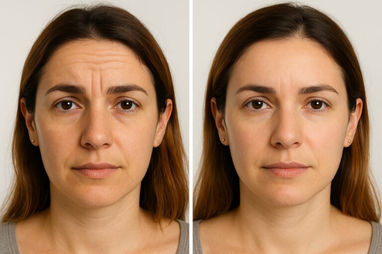 antes y despues eliminacion de arrugas frente - Neuromoduladores - botox - Malaga Rejuvelook