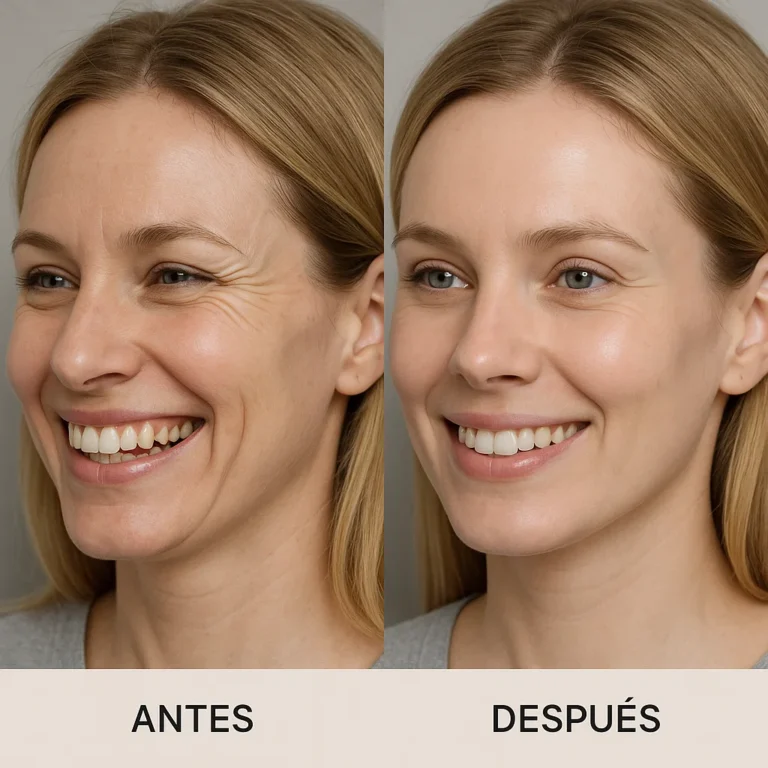antes y despues eliminacion de arrugas patas de gallo - Neuromoduladores Malaga