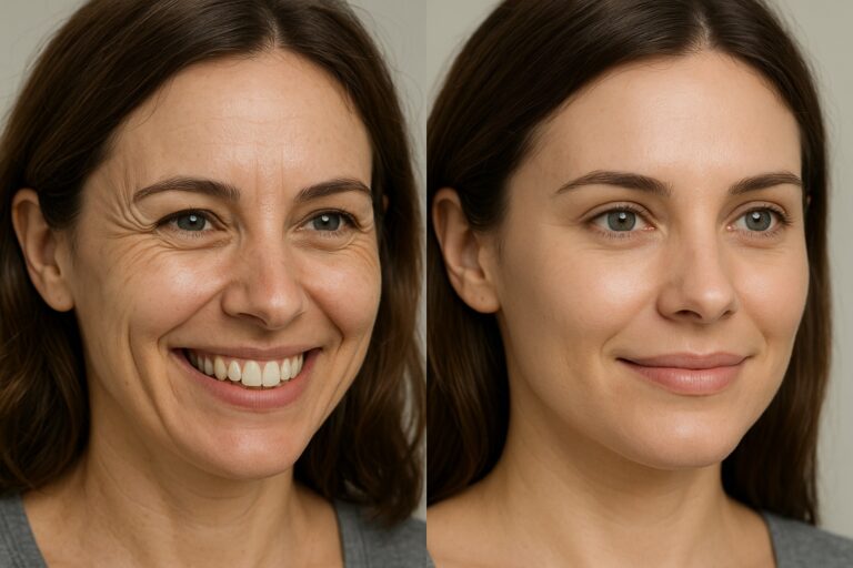 antes y despues eliminacion de arrugas patas de gallo - Neuromoduladores - botox - Malaga Rejuvelook