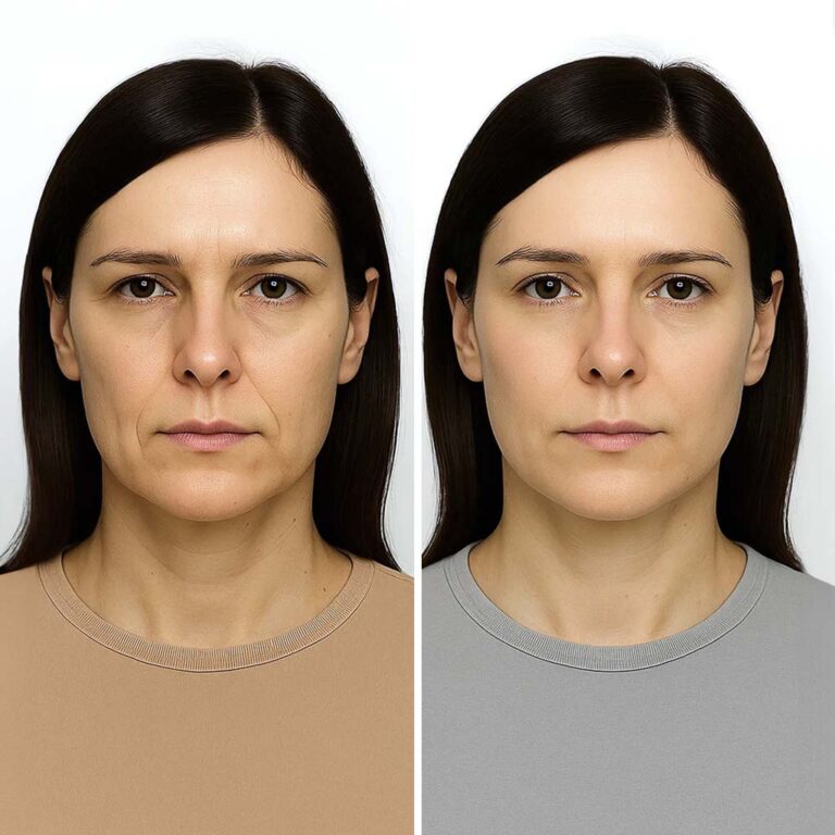 Mujer luego de realizar un relleno de Surco Nasogeniano en la Clínica de Fuengirola Málaga