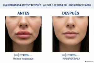 Hialuronidasa Antes y Después - Ajusta o Elimina Rellenos Inadecuados