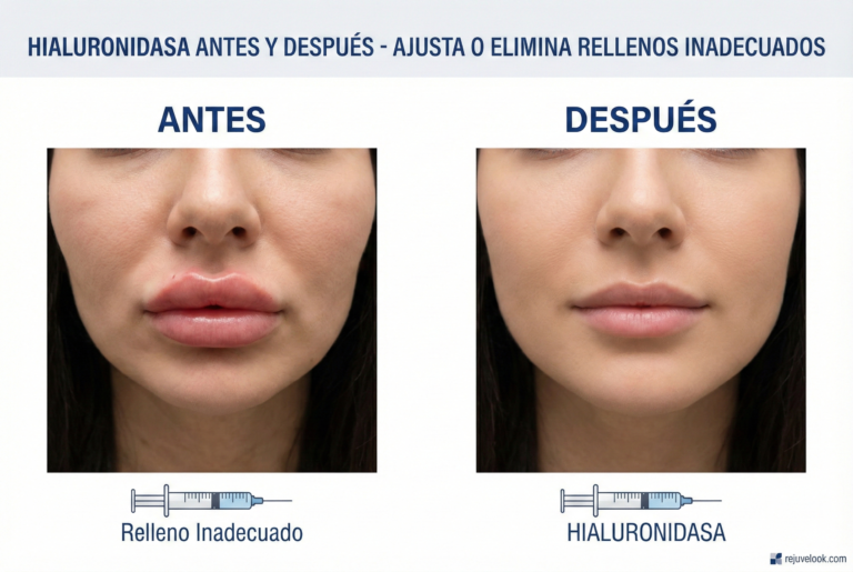 Hialuronidasa Antes y Después - Ajusta o Elimina Rellenos Inadecuados